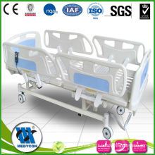 3-Function electric hospital bed with Longer side Guardrails